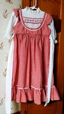 Polly Flinders Smocked Dress Vintage Girls Size T3 Red/White Checked Pinafore