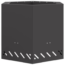 Smokeless Fire Pit Steel Outdoor Modern Hexagon Garden Patio Backyard  vidaXL