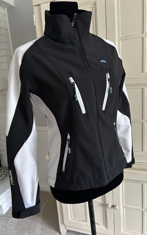 Denali-black/white-colorblock-many Pockets-lightweight-zipper Jacket-Sz.S