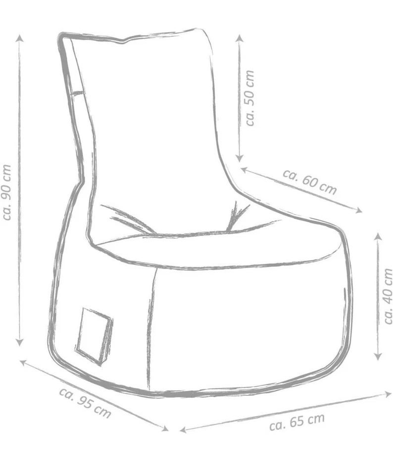 Sitting Point Swing Scuba Sitzsack - Anthrazit - Bild 3 von 4