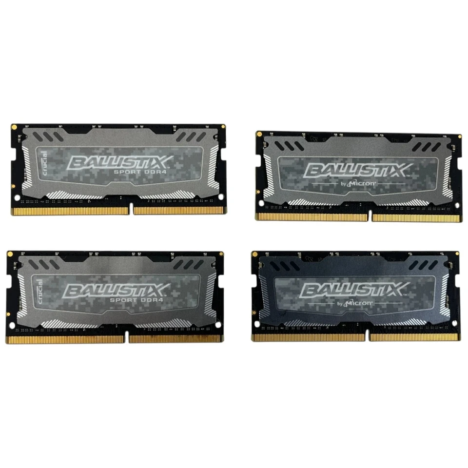 32GB RAM -  4 X Ballistix LT 8GB Single DDR4 2400 MT/s (PC4-19200)SODIMM 260-Pin - Image 2 of 2
