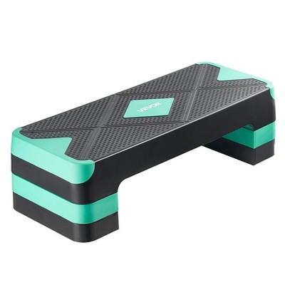 Aerobic Exercise Step Platform, 28-Inch Workout Aerobic Stepper, Height Adjustab