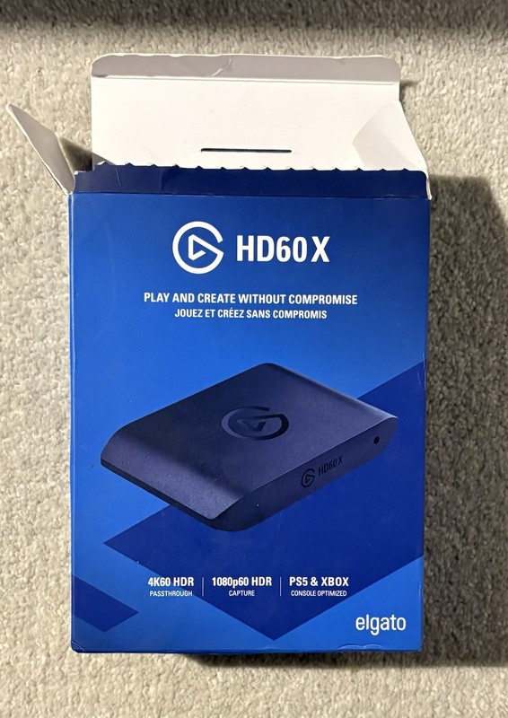 Elgato HD60X Capture Card Black 1080p - Missing USB - Opened Never Used