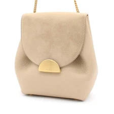 Polène Numero Un Mini Leather Shoulder Bag Crossbody Flap Women Used Authentic