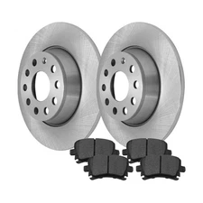 Rear Brake Rotors & Ceramic Pads Kit for Audi A3 2009-2013 5 Lug