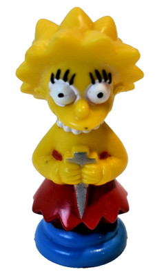 The Simpsons Lisa Rook 3D Chess Replacement / Spare Piece Blue