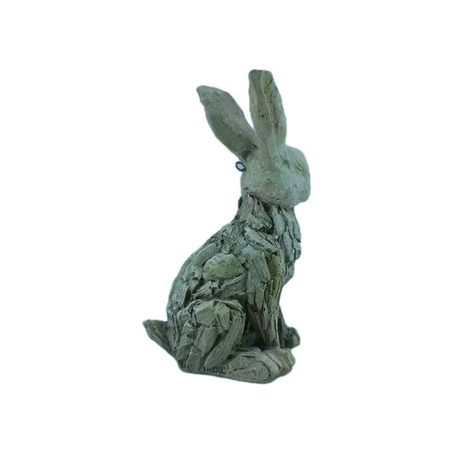 HARE RABBIT RUSTIC DRIFTWOOD EFFECT WOODEN BLOCKS RESIN ORNAMENT - Picture 2 of 5