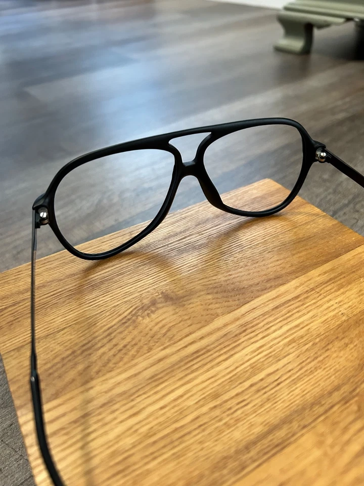 Carrera 5533 Vintage Negro Grande Aviador Gafas Gafas Marcos 62 25 135 Foto 4 de 4