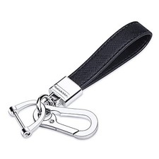 Genuine Leather Car Keychain,Universal Heavy Duty Metal Key Chain