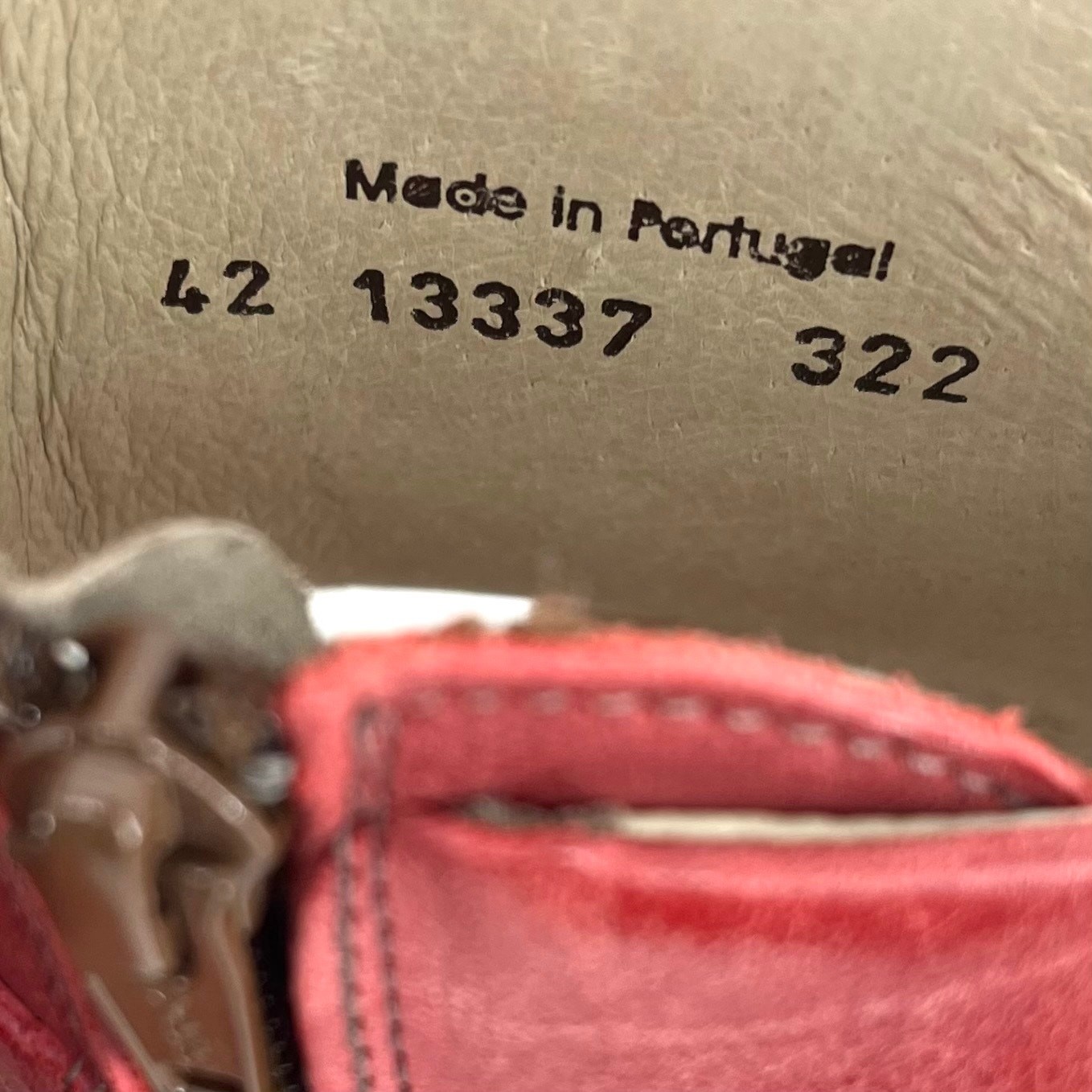 DKODE Red Leather Block Heel Open Toe Sandals EU4… - image 8