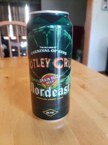 Grain Belt Beer Nordeast Motley Crue Carnival Of Sins EMPTY Can