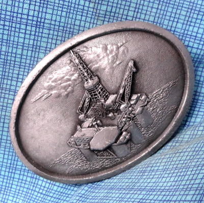 Offshore Oil Platform Belt Buckle Hydril Control Systems Promo Vtg 80s   .BLT090