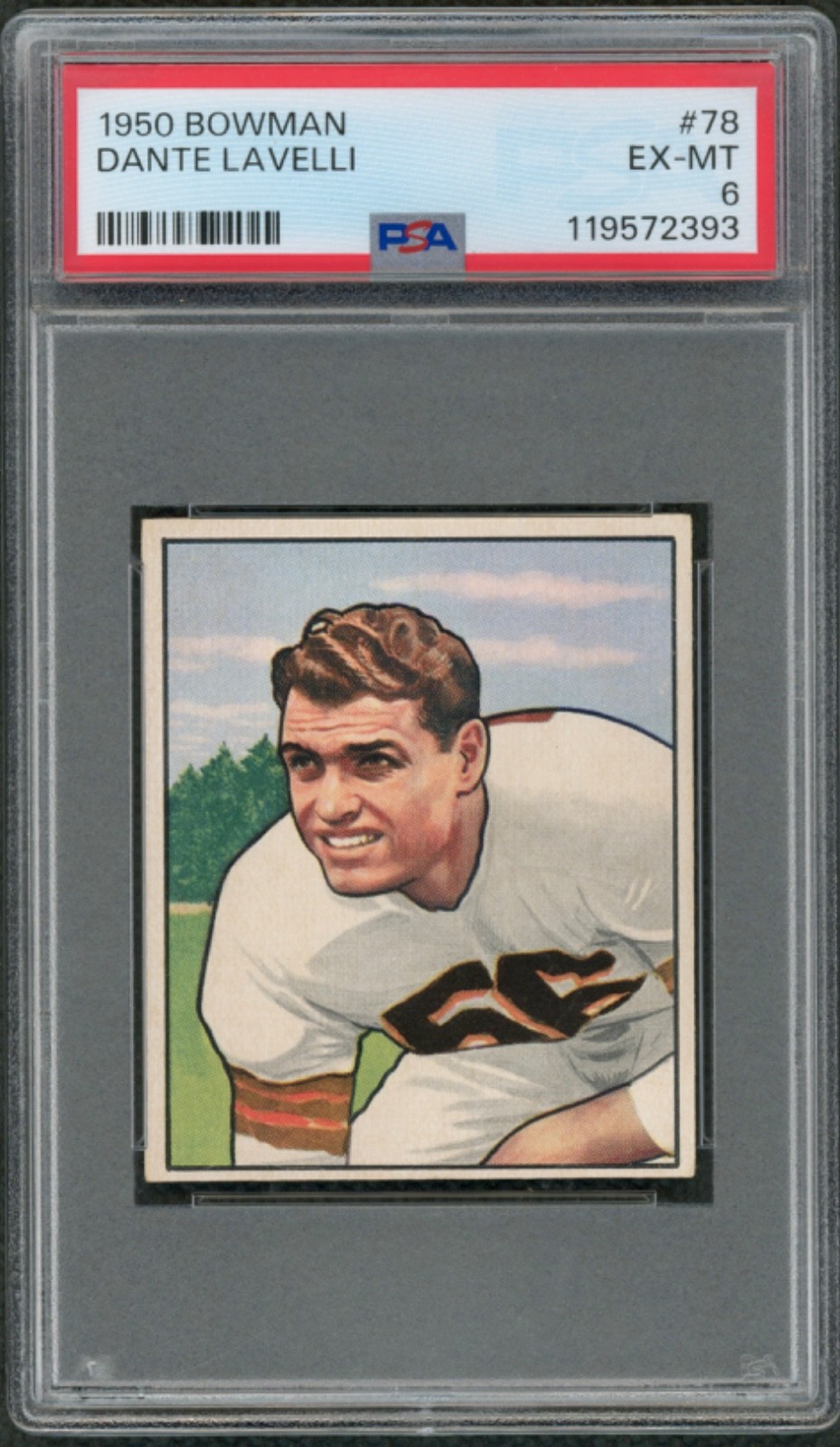 1950 Bowman #78 Dante Lavelli @ Cleveland Browns HOF  PSA 6