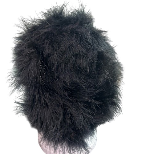 Schwarze Federperücke - Vintage - Oversized - siehe Maße - skurril Glamour - Bild 2 von 5