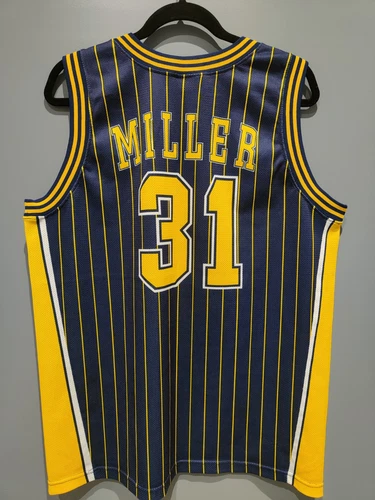 Rare Vintage REGGIE MILLER Indiana Pacers Jersey 1997 - 2004 Champion NBA Size L - Picture 8 of 8