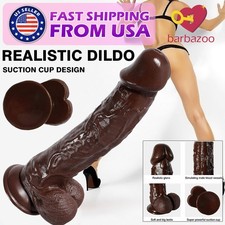 Huge Realistic Dildo Wide Thick Big Penis Dong Anal G-spot-Sex-Toy-for-Women US