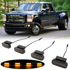 4 piezas luces de circulación diurna LED ámbar parrilla media delantera parrilla para Ford F-350
