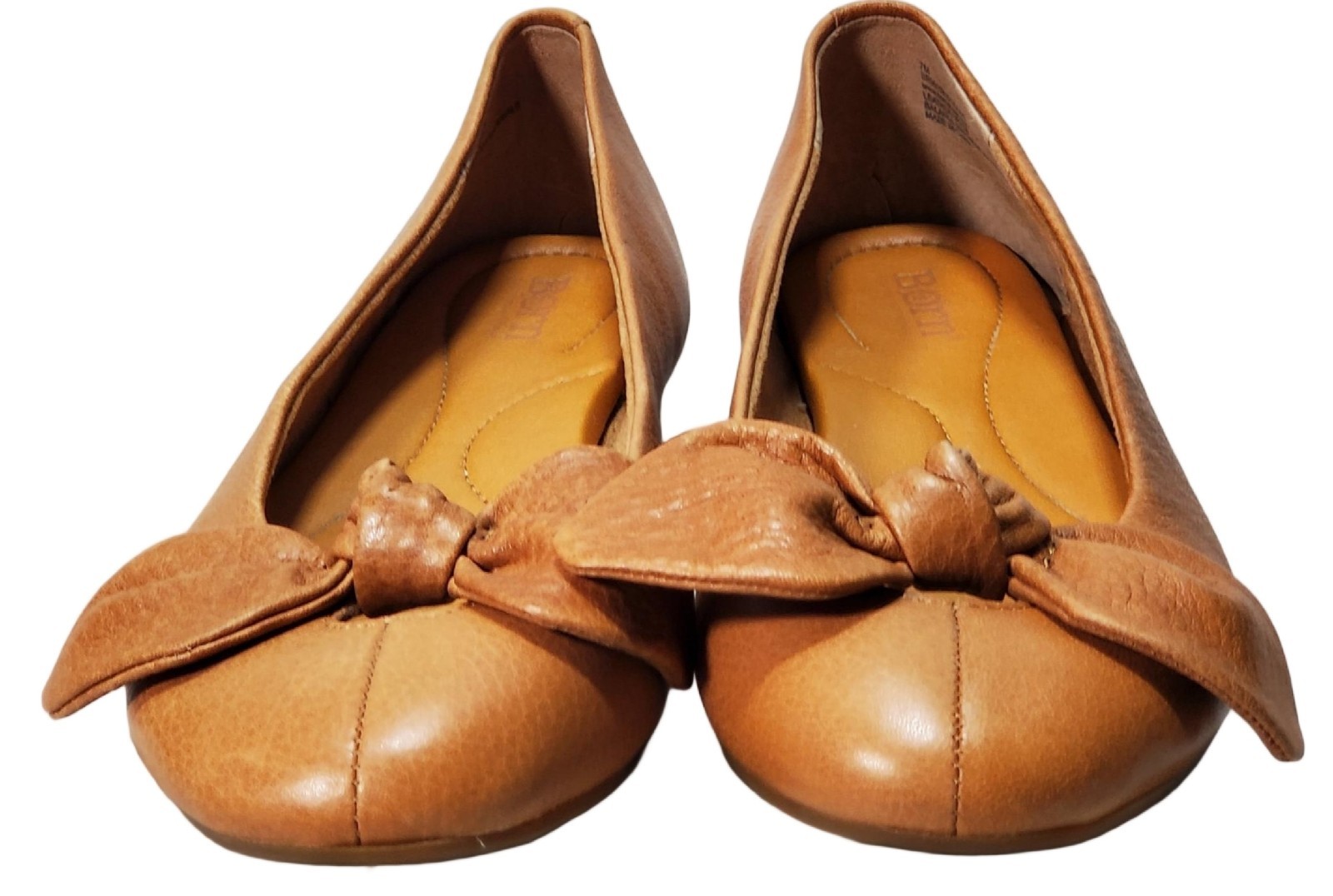 Born Handcrafted Footwear Woman’s Flat Shoes Brown Leather Size 7 M