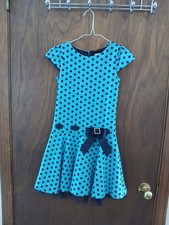GIRLS EMILY WEST DRESS SIZE 7/8 TEAL