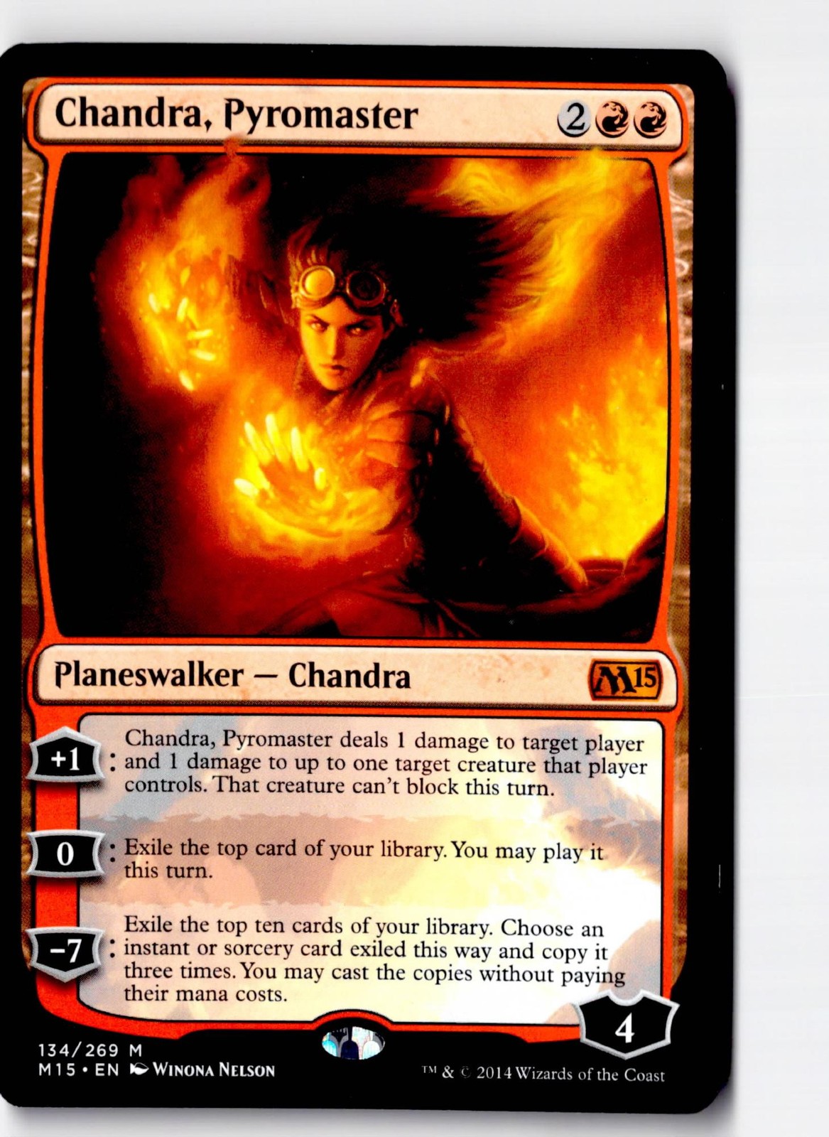 Chandra, Pyromaster 134 Mythic Magic 2015 (M15) Magic: The Gathering LP