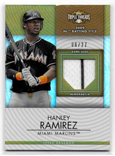 2012 Topps Triple Threads  8/27🌟🌟Hanley Ramirez Unity Relics Boston #TTUR-190