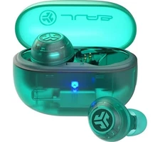 JLab Go Pop ANC True Wireless Bluetooth Earbuds - Transparent/Clear Teal New
