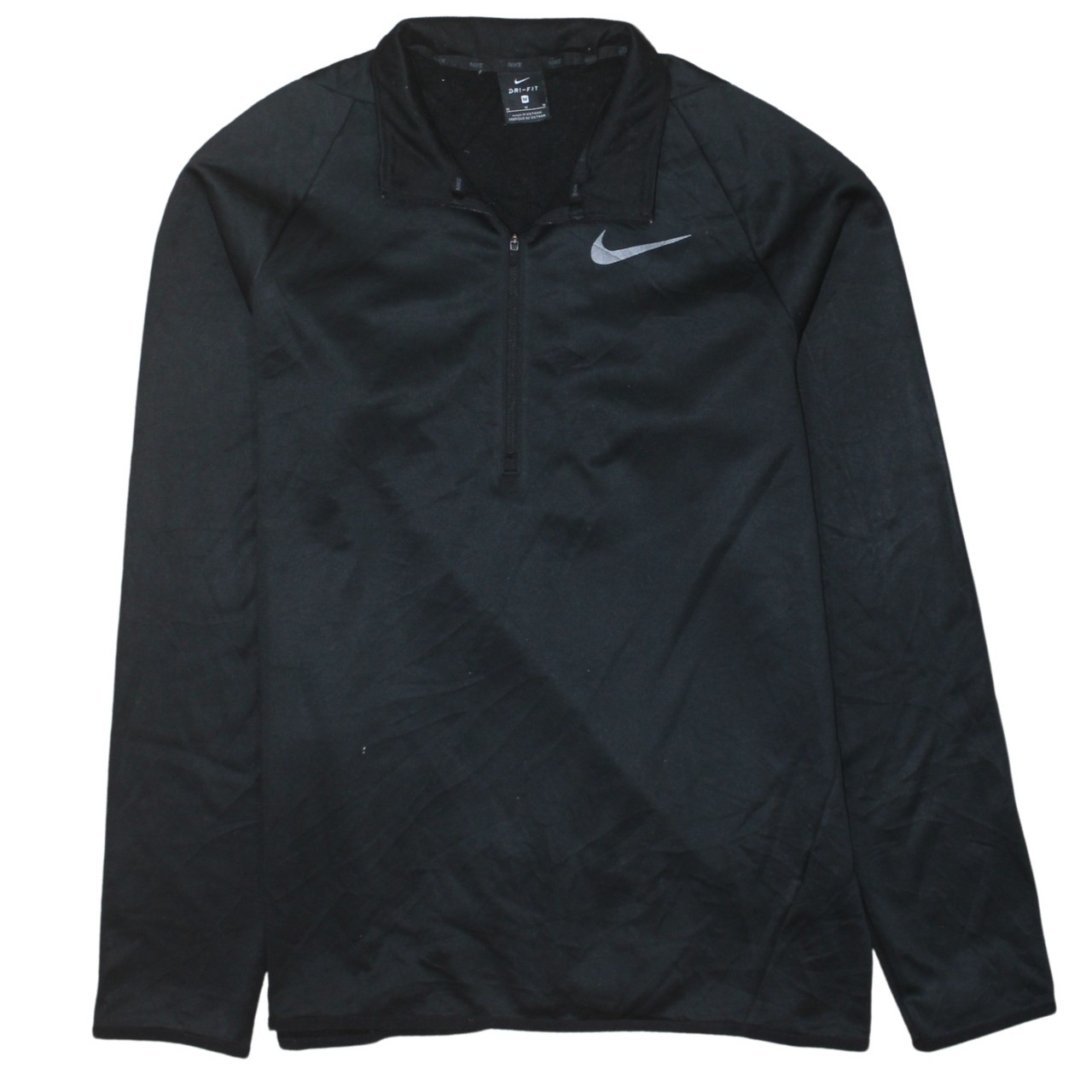 Nike Mens Sweatshirt Black Dri Fit 1/4 Zip Fleece Training Top Pullover M M