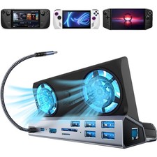 10-in-1 Gaming Docking Station for Steam Deck OLED ROG Ally Legion Go HDMI
