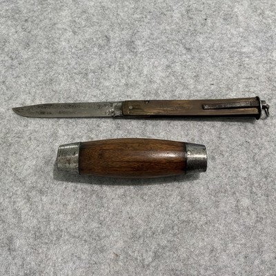 Vintage Segerstrom Eskilstuna Sweden Barrel Brass Folding Knife Rare
