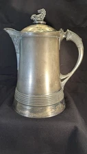 Middletown Plate Co. Quadruple Plated Pitcher w/Horse Finial