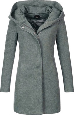 Only Damen Mantel Sedona Übergangs Jacke kurz Parka Freizeit Basic Frauen Hooded