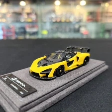 Micro Artisan Model 1/64 McLaren Senna (Yellow) Resin Model w/Acrylic Case
