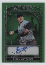 2024 Leaf Trinity Steel Green Prismatic /7 Zebby Matthews #S-ZM1 Auto