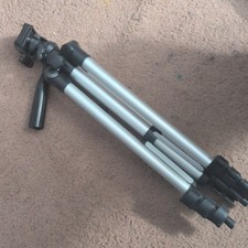 Aluminum Camera Tripod Pan/Tilt Head Adjustable Legs Bubble Level Universal