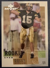 2001 Upper Deck MVP Rookie Drew Brees #287 Rookie Card RC. rookie card picture