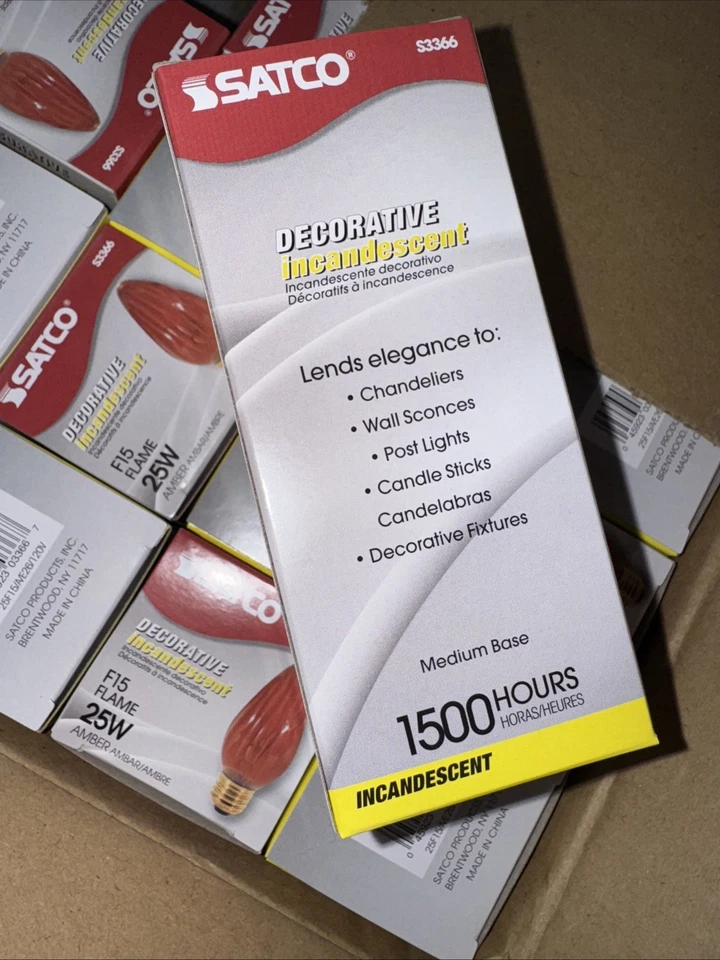 4 New Satco 25W Amber Light Bulb Free Shipping - Image 3 of 4