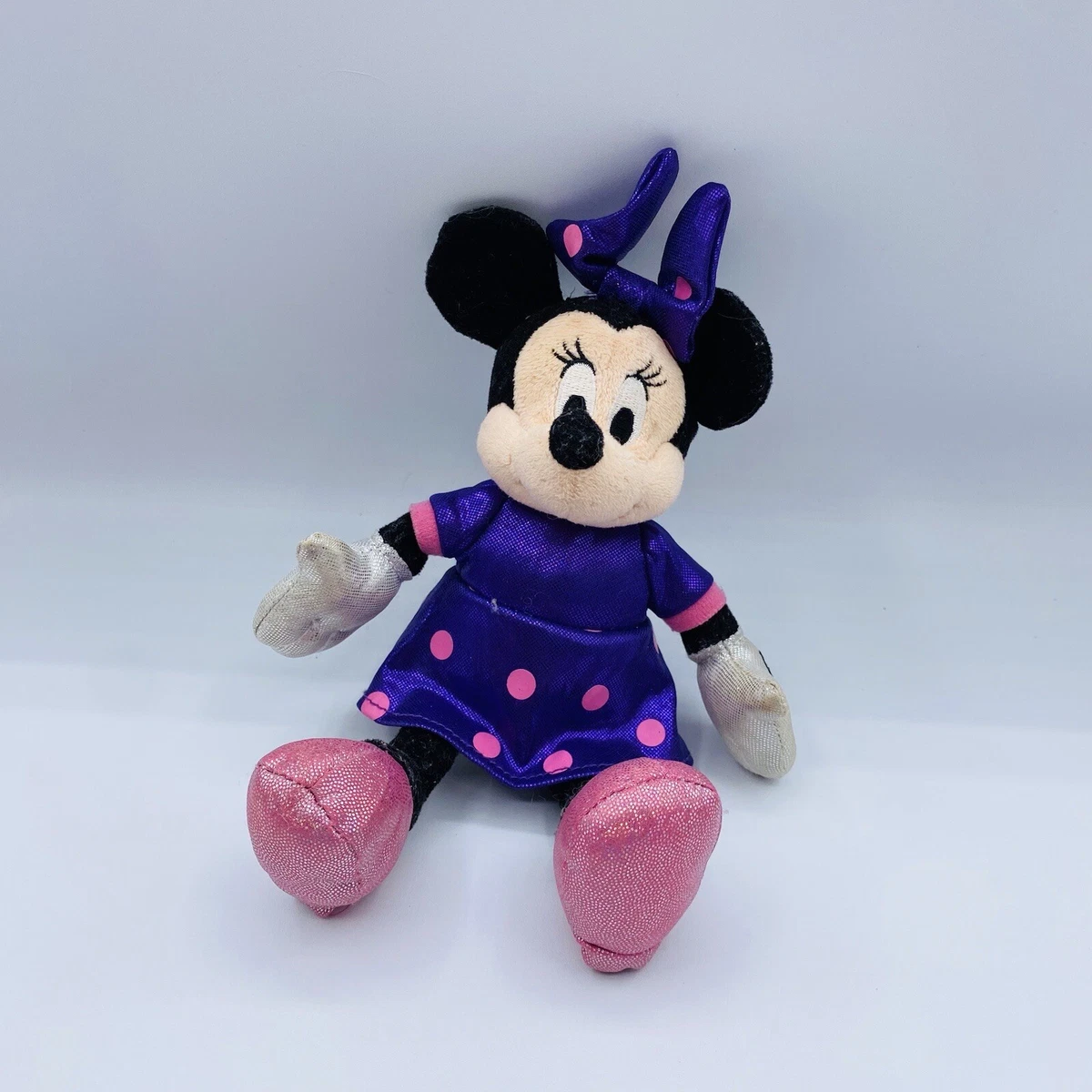 Disney Store Mickey Mouse and Ty Sparkle Minnie Mouse Plush Stuffed Animals