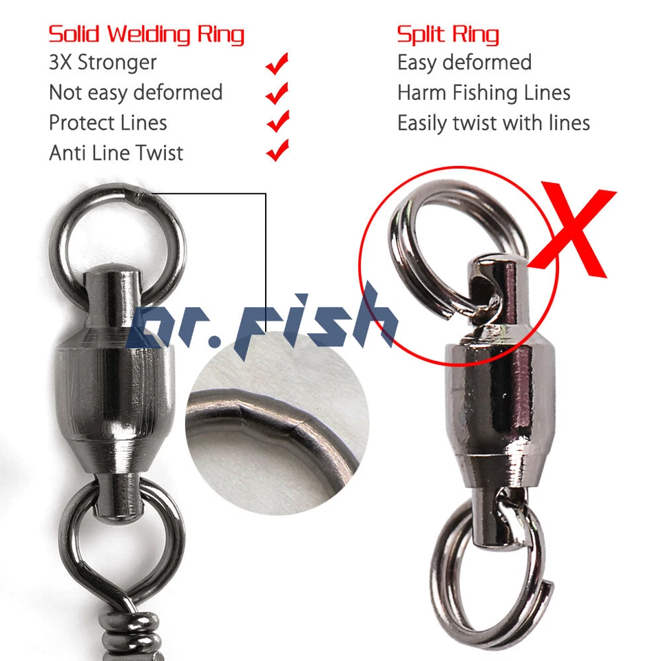 Fishing Swivels Ball Bearing Snap with Coastlock 26-500Lb Tackle Connector - Image 3 of 4