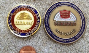 (2) Farmers Insurance Group Award CORE VALUES... COINS