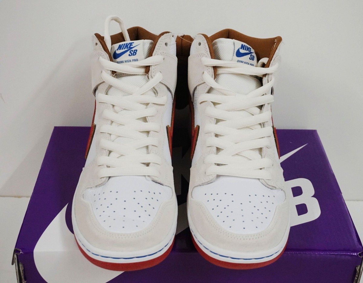 Nike SB Dunk High Pro Sail Bright Crimson Limited Edition Rare DS 