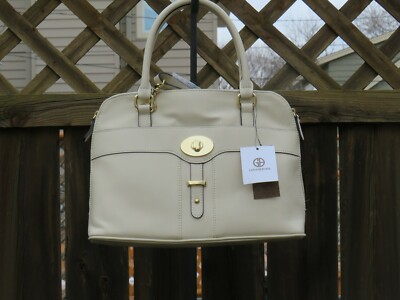Giani Bernini Dome Glazed Handbag Ivory - New