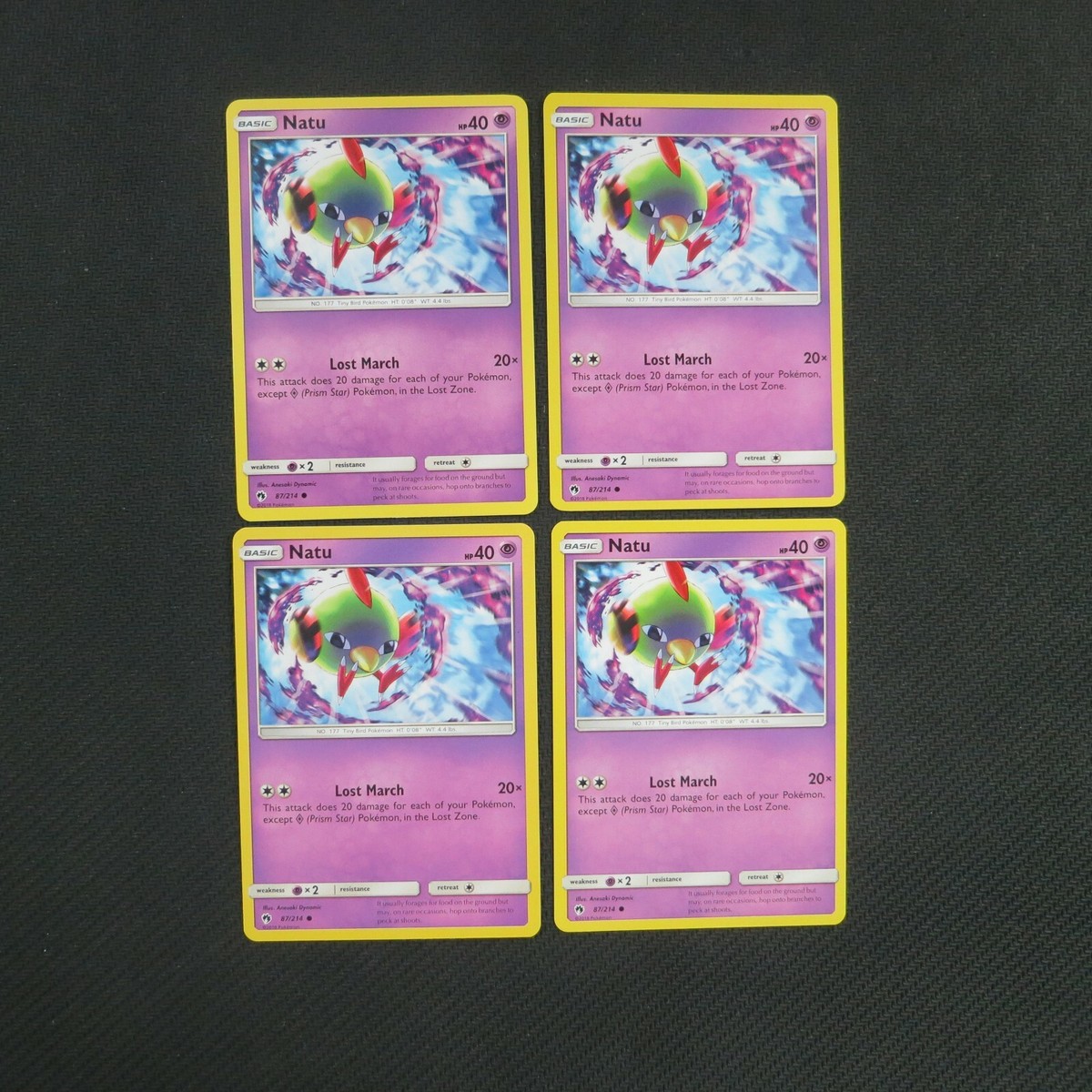 pokemon lost thunder card prices 4X Natu 87/214 Lost Thunder Pokemon TCG Card