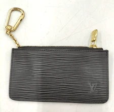 Authentic LOUIS VUITTON Epi Pochette Cles Coin Purse Key Ring Black M63802 Used