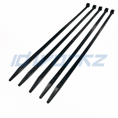 Nylon Kabelbinder Kunststoff Zip Tie Wrap schwarz 250x5mm - Top Qualität 5er Pack