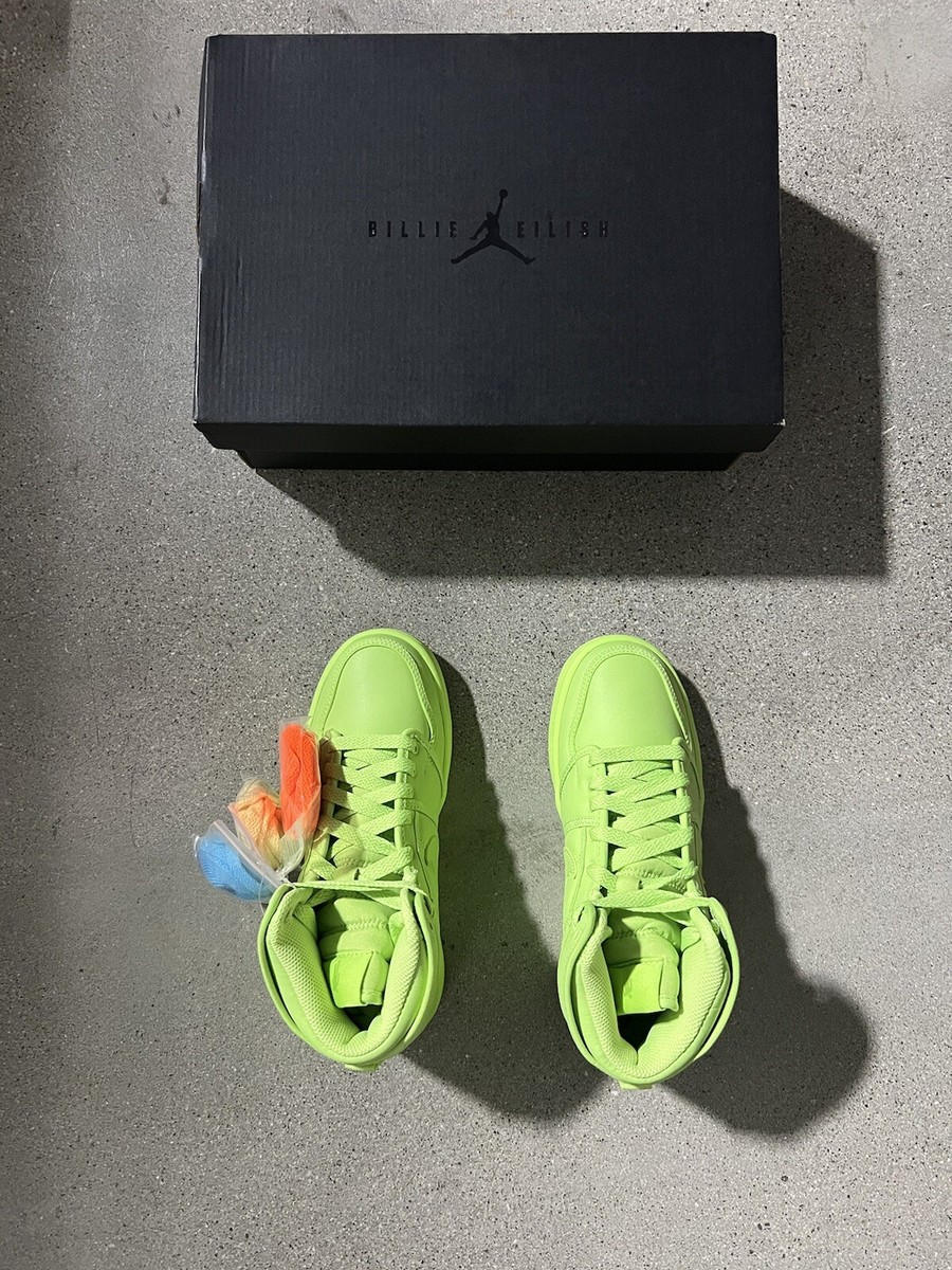 Size 12- Billie Eilish x Wmns Air Jordan 1 KO 'Volt' | eBay