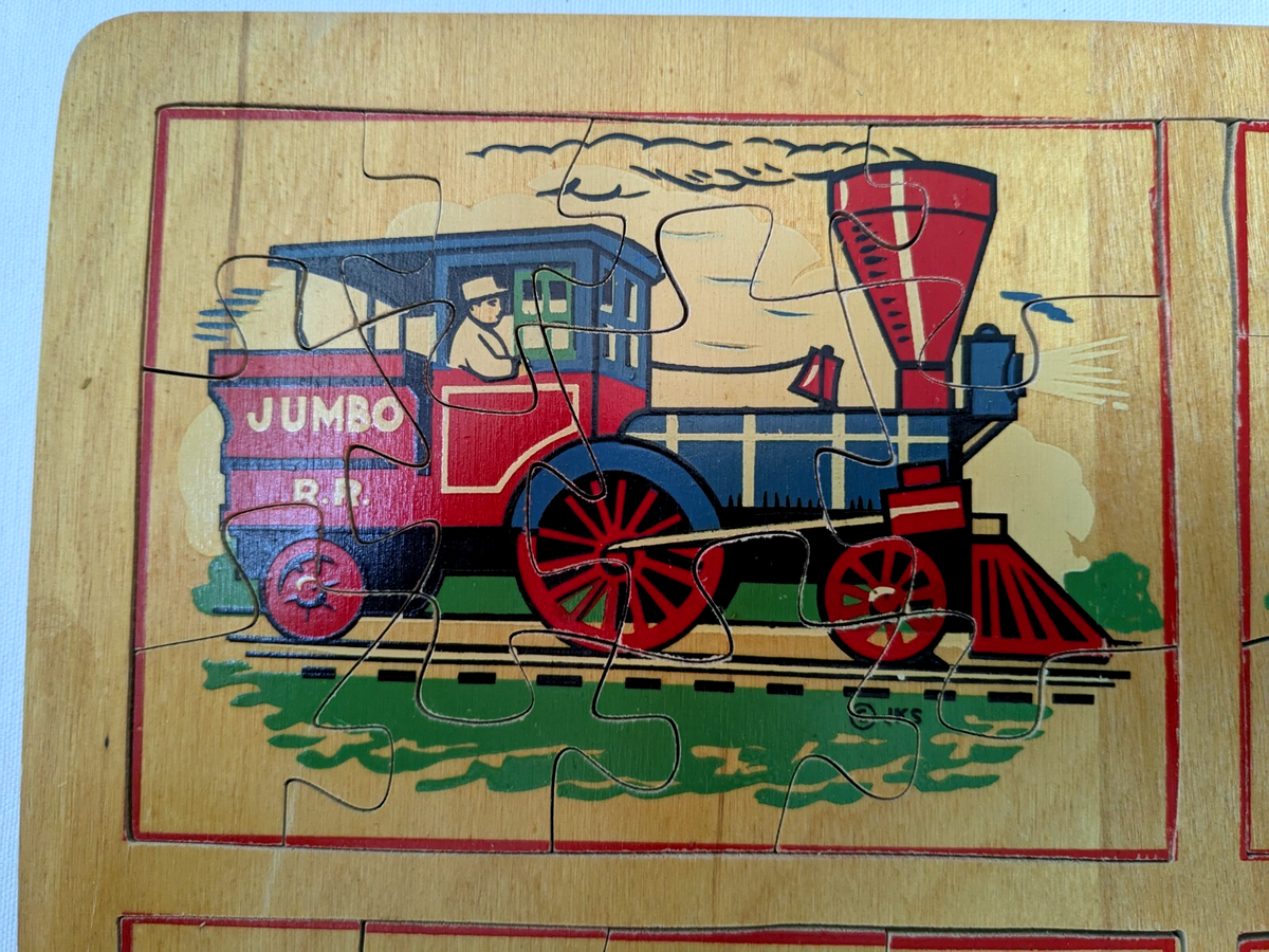 Vintage Joseph K Straus Wood Puzzle 4 Individual Vintage  display picture 1