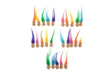 25 PCS Long-haired Lucky Mini Troll Dolls, Assorted Hair Colors, 0.78" Bodies...