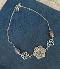 Jewelry Handmade New Fashion Chain Celtic Knot Flower Strand Necklace Silver
