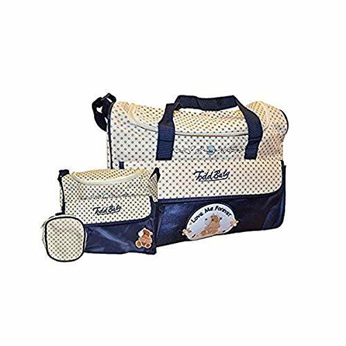 New Todd Baby 5pc Diaper Nappy Changing Shoulder Bottle Food Bag Holder Set
