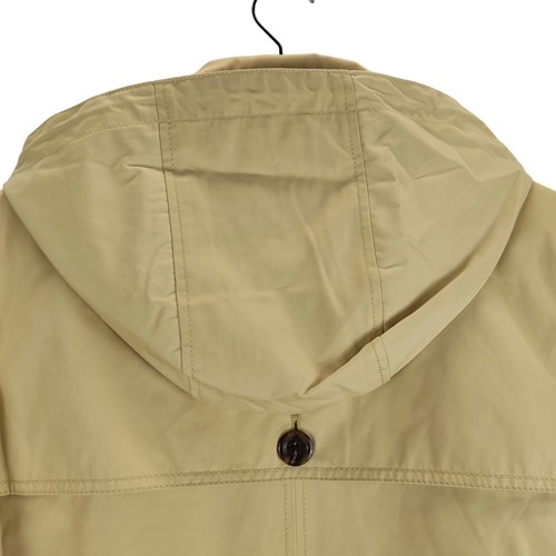 lands end womens coat beige hooded collared zip up pockets size medium free pp - Picture 10 of 11